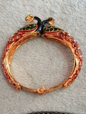 Peacock Hinged Bracelet